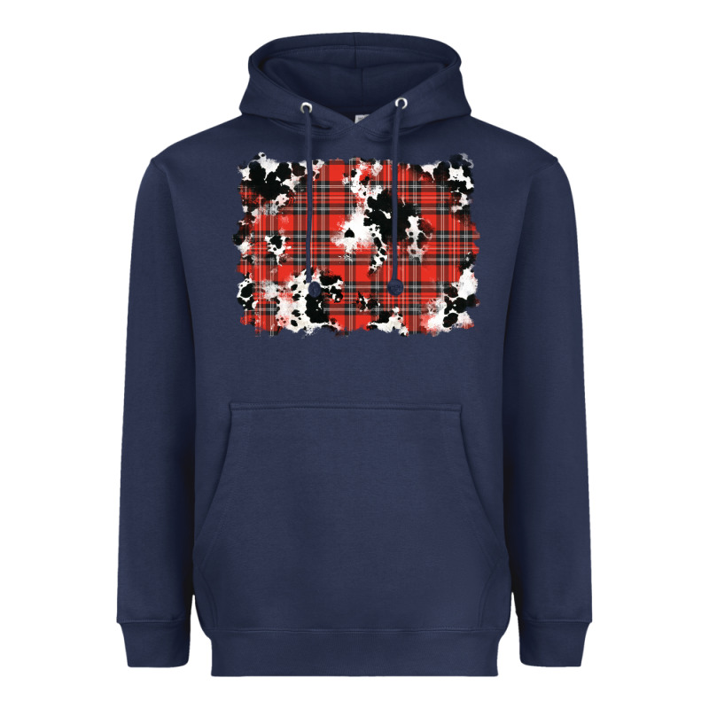 Christmas Plaid Cowhide Pattern Background Heavyweight Hoodie by RanaPortraitStore | Teevron