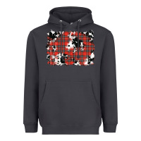 Smoke Christmas Plaid Cowhide Pattern Background Heavyweight Hoodie - RanaPortraitStore
