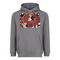 Storm Christmas Plaid Cowhide Pattern Background Heavyweight Hoodie - RanaPortraitStore