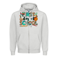 Dove Grey first day of school Zipper Hoodie - NancyCooperArtShop