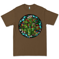 Cacao Christmas Santa Claus round Premium Tee - RanaPortraitStore