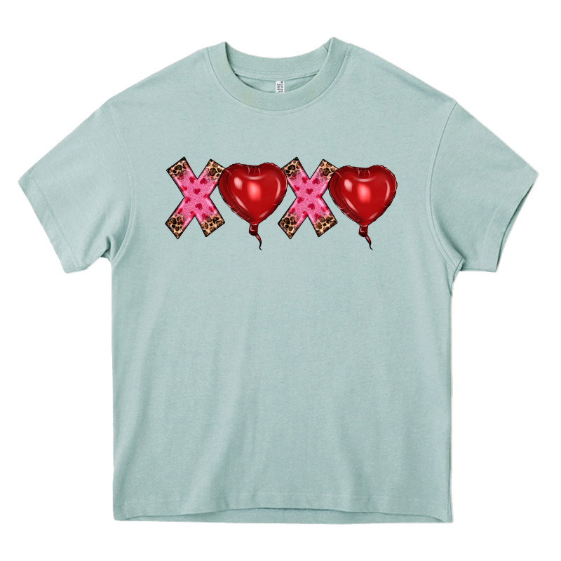 Valentine's Day Xoxo Heart Balloon Heavy Core Tee by RanaPortraitStore | Teevron
