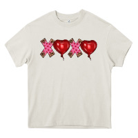 Cream valentine's day xoxo heart balloon Heavy Core Tee - RanaPortraitStore