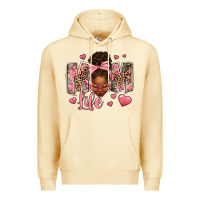 Pina Colada Afro Messy Bun Mom Life Premium Hoodie - texasbilliewilder