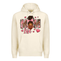 Tofu Afro Messy Bun Mom Life Premium Hoodie - texasbilliewilder