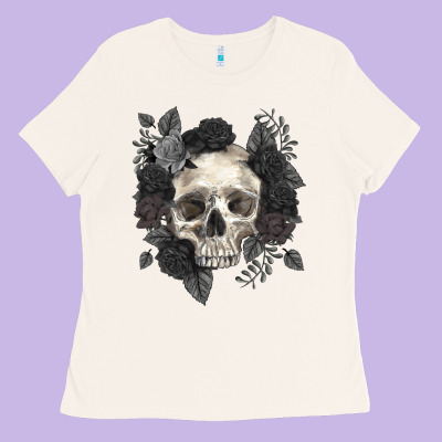 Ladies Tee Floral skull