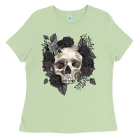 Matcha Floral skull Ladies Tee - RanaPortraitStore