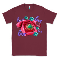Love Balloons And Pink Valentines Telephone Classic Tee | Teevron