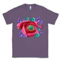 Lavender love balloons and pink valentines telephone Classic Tee - AdoDesignShop