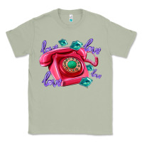 Matcha love balloons and pink valentines telephone Classic Tee - AdoDesignShop