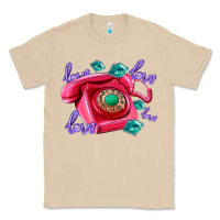 Mushroom love balloons and pink valentines telephone Classic Tee - AdoDesignShop