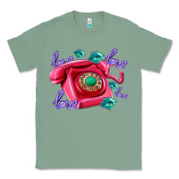 Sage love balloons and pink valentines telephone Classic Tee - AdoDesignShop