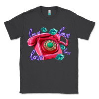 Smoke love balloons and pink valentines telephone Classic Tee - AdoDesignShop