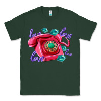 Sports Green love balloons and pink valentines telephone Classic Tee - AdoDesignShop
