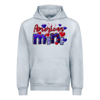 Heather Grey American Mini  4th of July Urban Hoodie - CowGirlArtShop