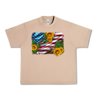 Burro usa flag and sunflower serape leopard and cactus Urban Heavy Tee - Artiststas