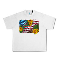 Lunar Rock usa flag and sunflower serape leopard and cactus Urban Heavy Tee - Artiststas
