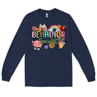 Navy behavior specialist Long Sleeve Tee - MaliasSmallBusiness