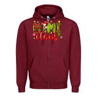 Burgundy mimi claus Zipper Hoodie - MaliasSmallBusiness
