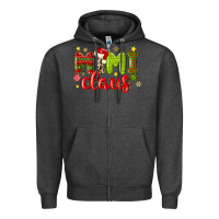 Charcoal Heather mimi claus Zipper Hoodie - MaliasSmallBusiness