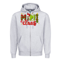 Heather Grey mimi claus Zipper Hoodie - MaliasSmallBusiness