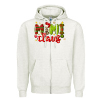 Oatmeal Heather mimi claus Zipper Hoodie - MaliasSmallBusiness