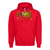 Red mimi claus Zipper Hoodie - MaliasSmallBusiness