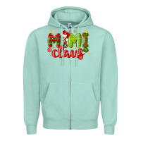 Seafoam mimi claus Zipper Hoodie - MaliasSmallBusiness