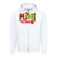 White mimi claus Zipper Hoodie - MaliasSmallBusiness