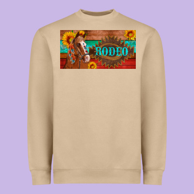 Aztec Horse Cactus And Sunflowers License Plate Template Heavyweight Sweatshirt Designed By Artiststas