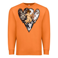 Carrot Country Cupid Valentine Cowhide Heart Premium Sweatshirt - Bettercallsaul