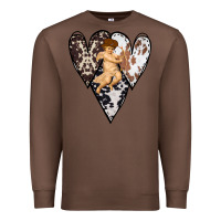 Chestnut Country Cupid Valentine Cowhide Heart Premium Sweatshirt - Bettercallsaul