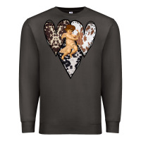 Smoke Country Cupid Valentine Cowhide Heart Premium Sweatshirt - Bettercallsaul