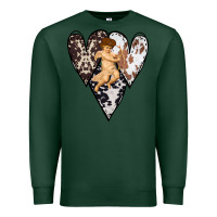 Sports Green Country Cupid Valentine Cowhide Heart Premium Sweatshirt - Bettercallsaul