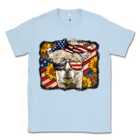 Dusty Blue 4th of july llama Classic Tee - LillyAllenDesigns