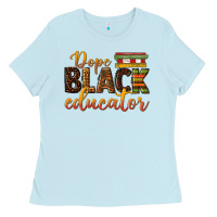 Baby Blue dope black educator Ladies Tee - texasbilliewilder