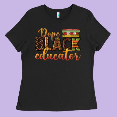 Ladies Tee dope black educator