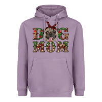 Lavender Christmas Dog Mom Heavyweight Hoodie - RanaPortraitStore