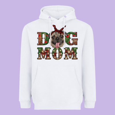 Christmas Dog Mom Heavyweight Hoodie Designed By Ranaportraitstore