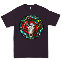 Plum Christmas skull Premium Tee - RanaPortraitStore