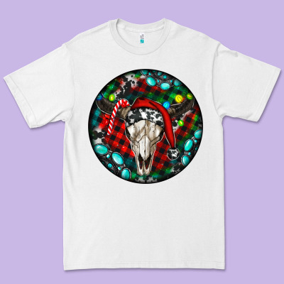 Christmas Skull Premium Tee Designed By Ranaportraitstore