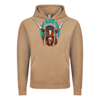 Vintage Coffee texas longhorn indian headdress Vintage Hoodie - JahusDesignShop