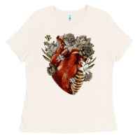Bone Flower anatomical heart Ladies Tee - RanaPortraitStore
