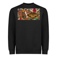 Black (preview)western turquoise gemstone horse cowhide leopard floral backg Heavyweight Sweatshirt - Artiststas