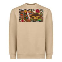 Mushroom (preview)western turquoise gemstone horse cowhide leopard floral backg Heavyweight Sweatshirt - Artiststas