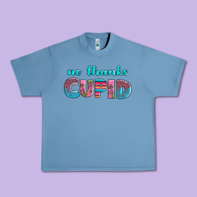 No Thanks Cupid Urban Heavy Tee Designed By Adodesignshop