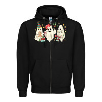 Black Christmas ghosts Zipper Hoodie - MaliasSmallBusiness