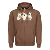 Chestnut Christmas ghosts Zipper Hoodie - MaliasSmallBusiness