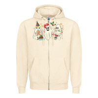Sandshell Christmas ghosts Zipper Hoodie - MaliasSmallBusiness
