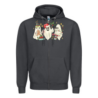 Smoke Christmas ghosts Zipper Hoodie - MaliasSmallBusiness